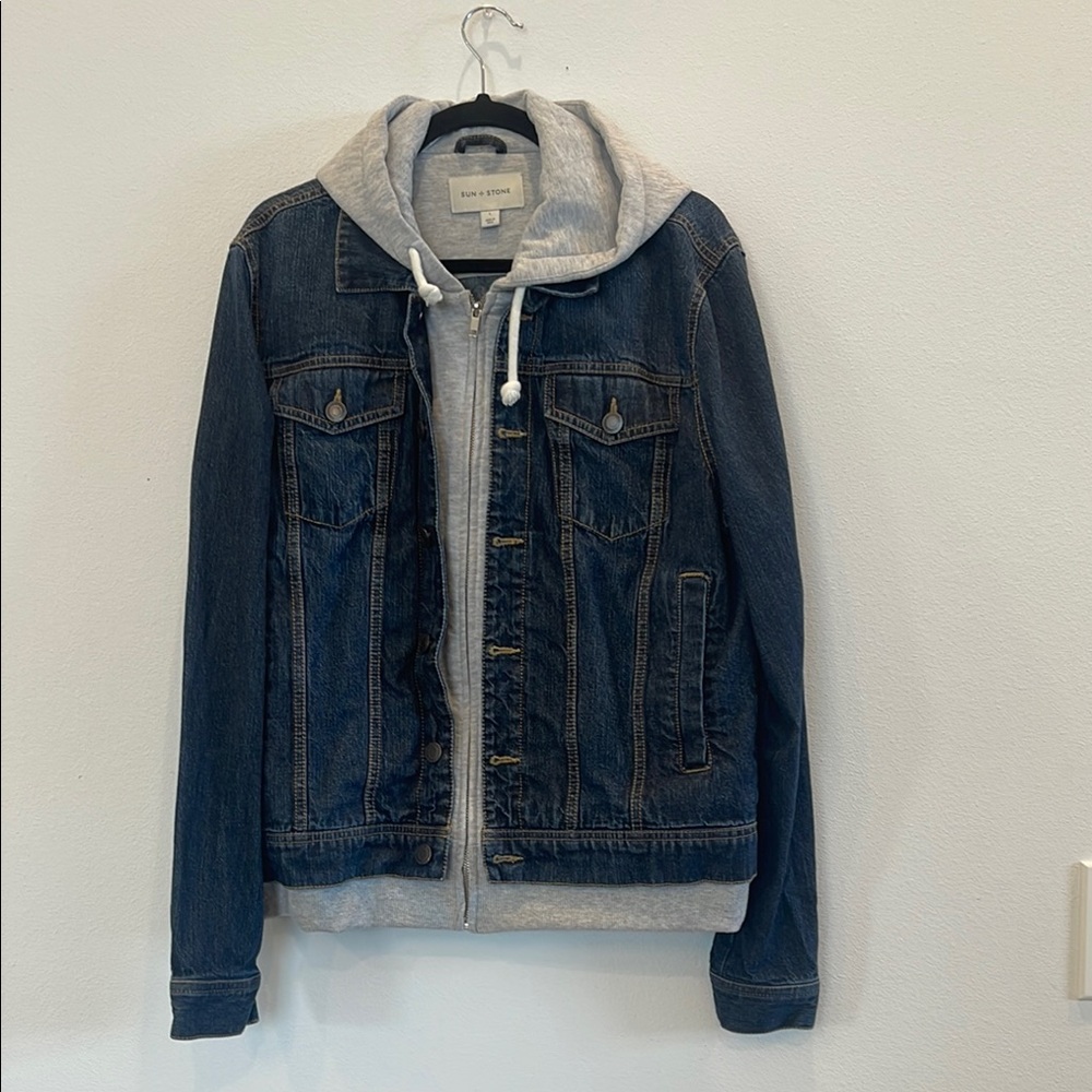 Men’s Sun Stone Jean & Knit Jacket - Tsunami Wash Size L - Picture 1 of 8
